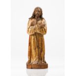 Ecce Homo Carved and gilt wood sculpture Europe, 18th century (losses) Height: 35,5 cm