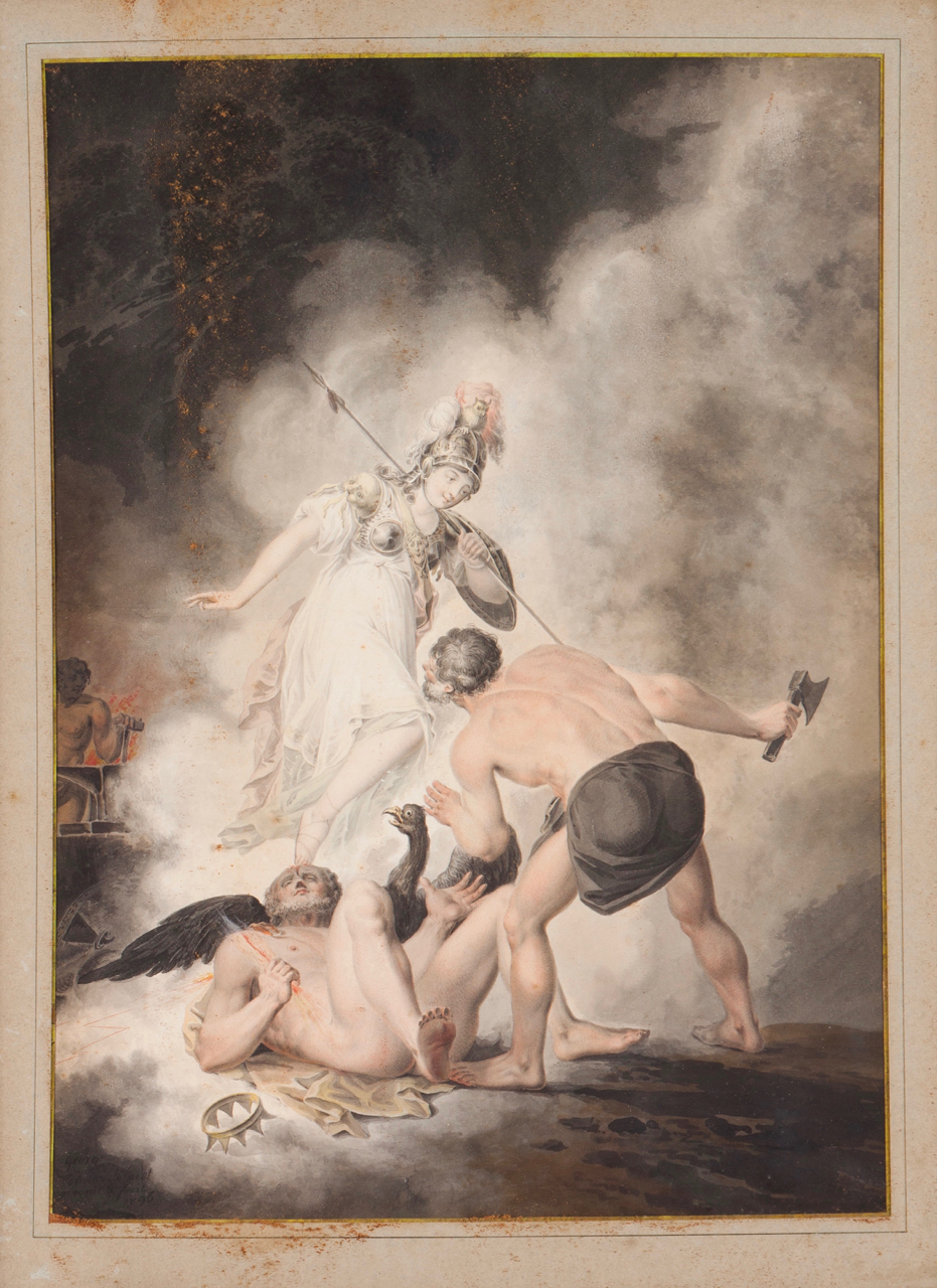 Mythological scenes Johann Georg Volmar (1770-1831) Two watercolours Signed, Georg Volmar, le - Image 2 of 2