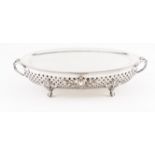 A dish warmer, CHRISTOFLE Silvered metal, chased and pierced decoration in the Louis XVI manner,