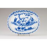 A dish Chinese porcelain Blue underglaze decoration depicting oriental figures Qing Dynasty 23,