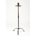 A large candlestick Iron Spain, 17th century Height: 124 cm