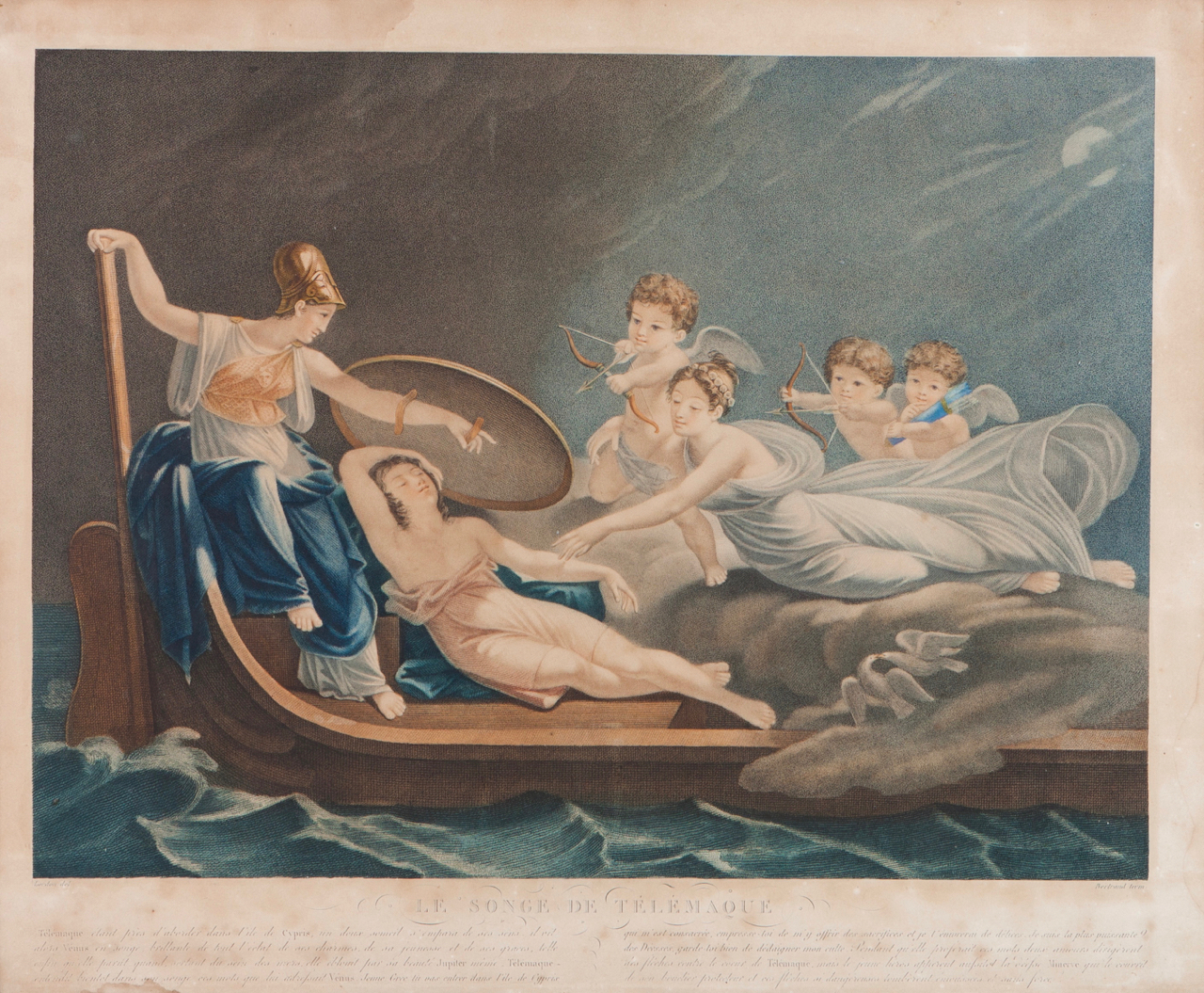 Benoist et Choubard, after Lordom (France 1780-1838) A set of six colored etchings depicting - Image 3 of 6