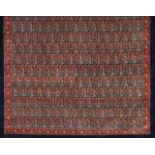 A Kashkai Miri carpet, Iran Cotton and wool Geometric decoration in blue and red 297x224 cm