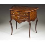A small D. José/ D. Maria style commode Marquetry decorated Two drawers and brass mounts 72x71,5x43