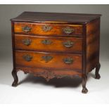 A D. José commode Rosewood Carved and scalloped apron Three long drawers Ball and claw feet Brass