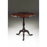 A scalloped top traipod table Rosewood Carved decoration Tilt-top Portugal, 19th century 79x75 cm