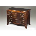 A Louis XV style commode Rosewood veneered wood Three long drawers and gilt bronze mounts France,