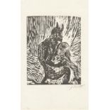 Lovis Corinth (Tapiau/Ostpreußen 1858 – 1925 Zandvoort) „Satan“. 1920 Holzschnitt auf Velin. 28 × 22