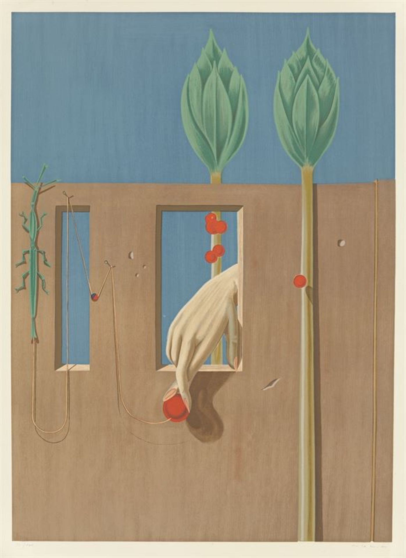 Max Ernst (Brühl 1891 – 1976 Paris) "Affiche pour Petit". 1969 Farblithografie auf Velin. 75,6 ×