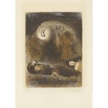 Marc Chagall (Witebsk 1887 – 1985 Saint-Paul-de-Vence) „Ruth aux pieds de Booz“. 1958/59