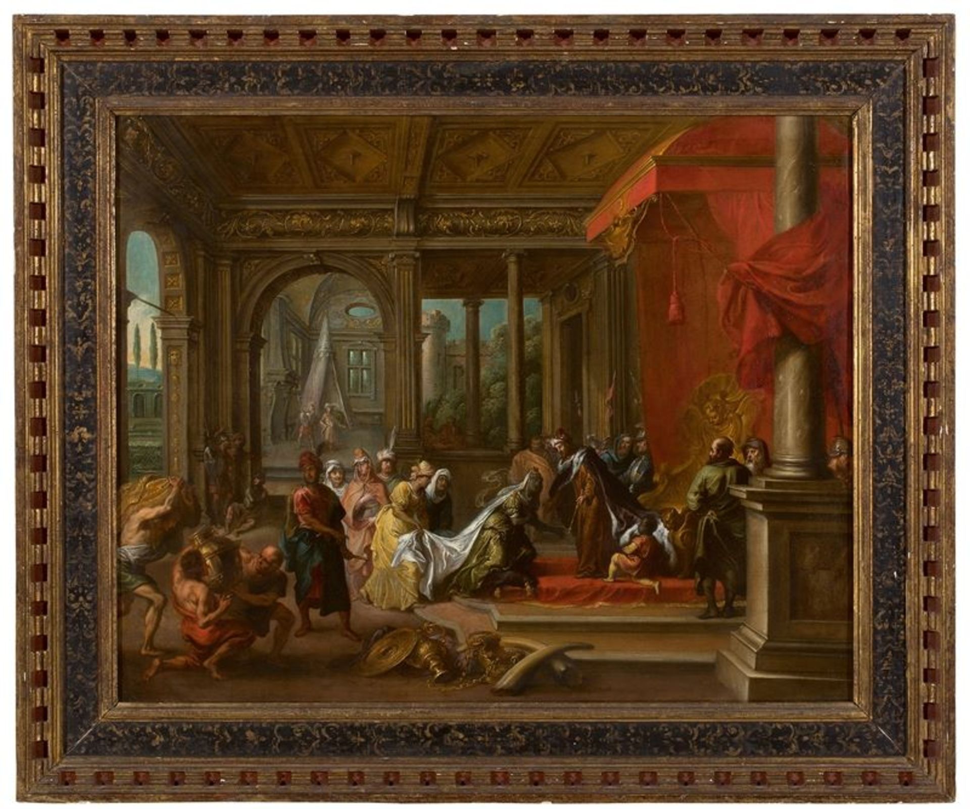 Charles Emmanuel Biset (Mechelen 1633 – 1693 Breda) Königin von Saba vor Salomon. Um 1650/60 Öl