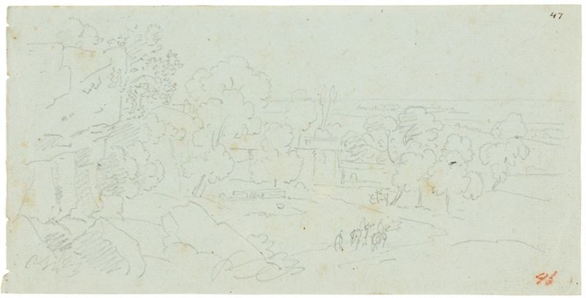 Karl Friedrich Schinkel (Neuruppin 1781 – 1841 Berlin) Blick auf Syrakus, gesehen von Tremila.