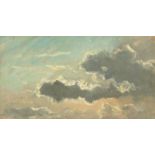 Richard Fresenius (Frankfurt am Main 1844 – 1903 Monaco) Zwei Wolkenstudien. Jeweils Öl auf Leinwand
