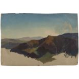 Carl Hummel (1821 – Weimar – 1907) Blick über die Hügel bei Civitella. Öl auf Leinwand. 37,5 × 56,