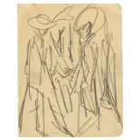 Ernst Ludwig Kirchner (Aschaffenburg 1880 – 1938 Davos) Sich anbietende Kokotten. 1914 Bleistift auf
