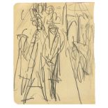 Ernst Ludwig Kirchner (Aschaffenburg 1880 – 1938 Davos) Ansprache auf der Straße. 1914 Bleistift auf