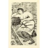 Max Beckmann (Leipzig 1884 – 1950 New York) „Liegende Frau“. Um 1929/33 Kaltnadel auf Velin. 35 ×