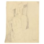 Amedeo Modigliani (Livorno 1884 – 1920 Paris) „Portrait d'homme“. 1915 Bleistift auf Papier. 19,