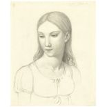 Peter Rittig (Koblenz 1789 – 1840 Rom) „Luisa Rosa di anni 19“. Bleistift auf Zeichenpapier, auf