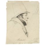 Jean-Eloi Chapsal (1811 – Aurillac – 1882) „Portrait“. 1833 Bleistift und Kreide, teilweise