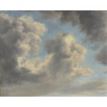 Französisch, um 1820/30 () Wolkenstudie. Öl auf Leinwand, auf Pappe und dann auf Karton