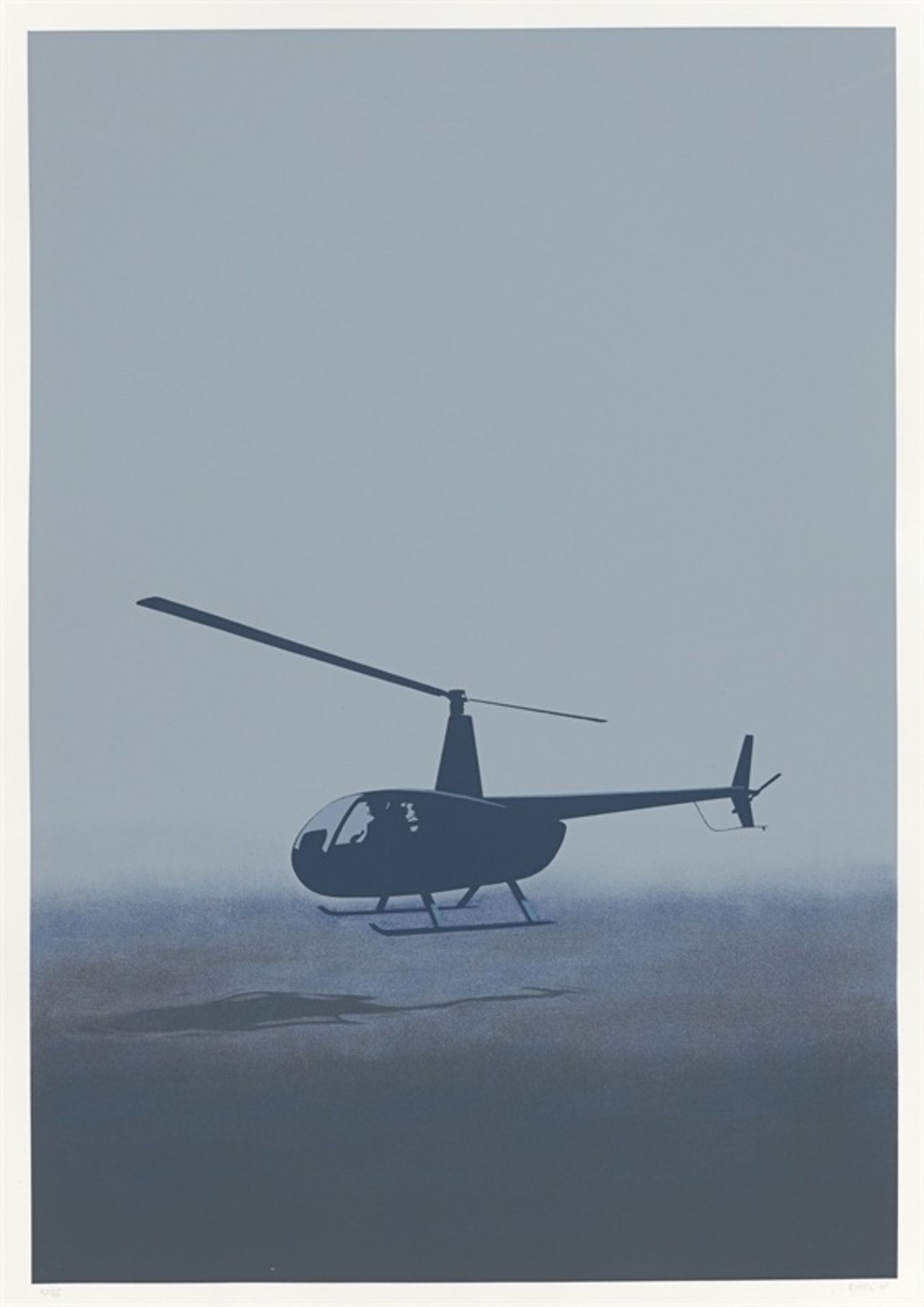Tim Eitel (Leonberg 1971 – lebt in Berlin)Helikopter. 2008Farbserigrafie auf Velin. 98 × 68 cm (