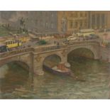 Otto Antoine (Koblenz 1865 – 1951 Unteruhlingen am Bodensee)„Berlin - Lange Brücke“. 1918Öl auf