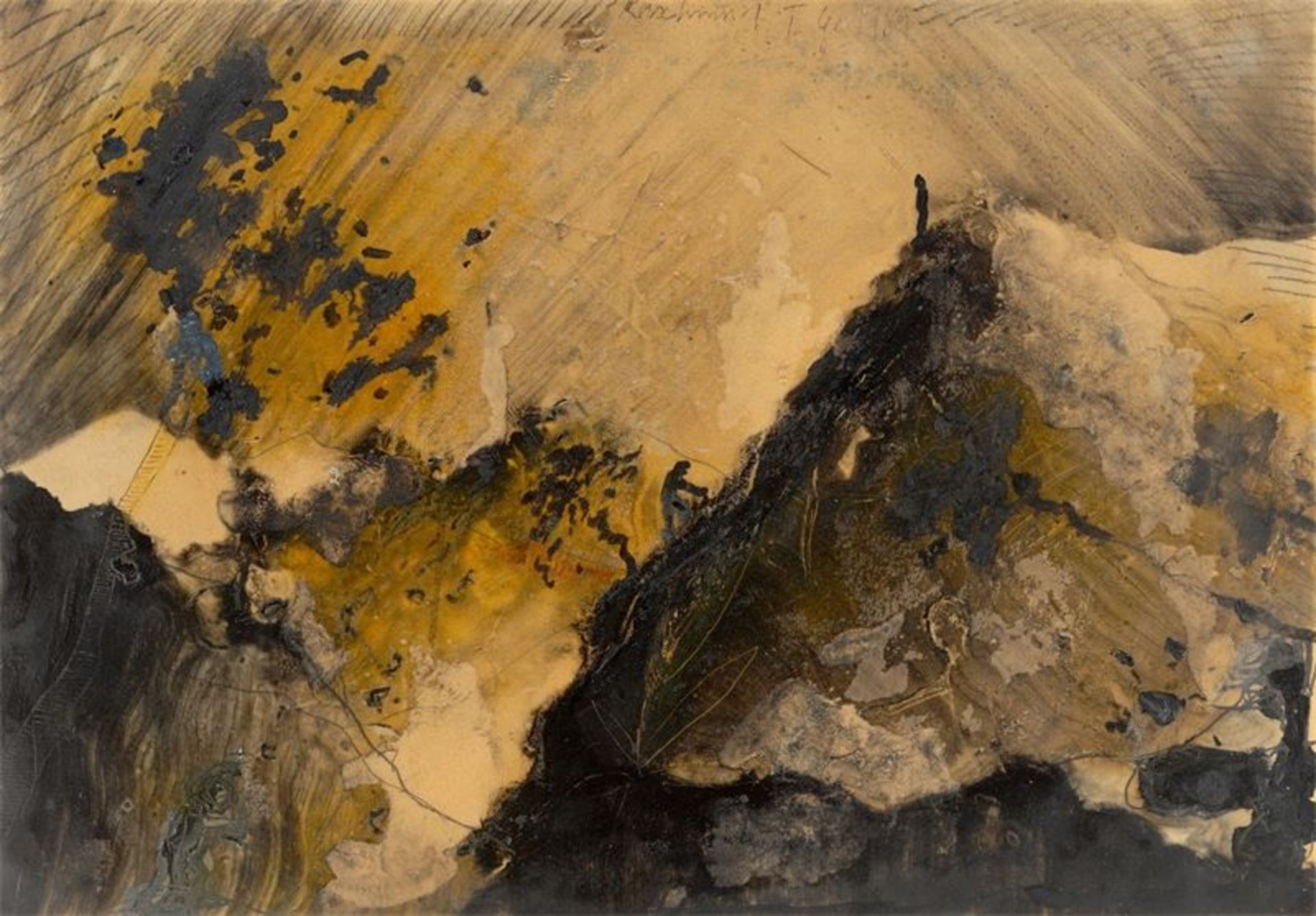 Thomas Lange (Berlin 1957 – lebt in Berlin)„Kaschmir 1“. 1989Wachs, Öl, Bleistift und Sand auf