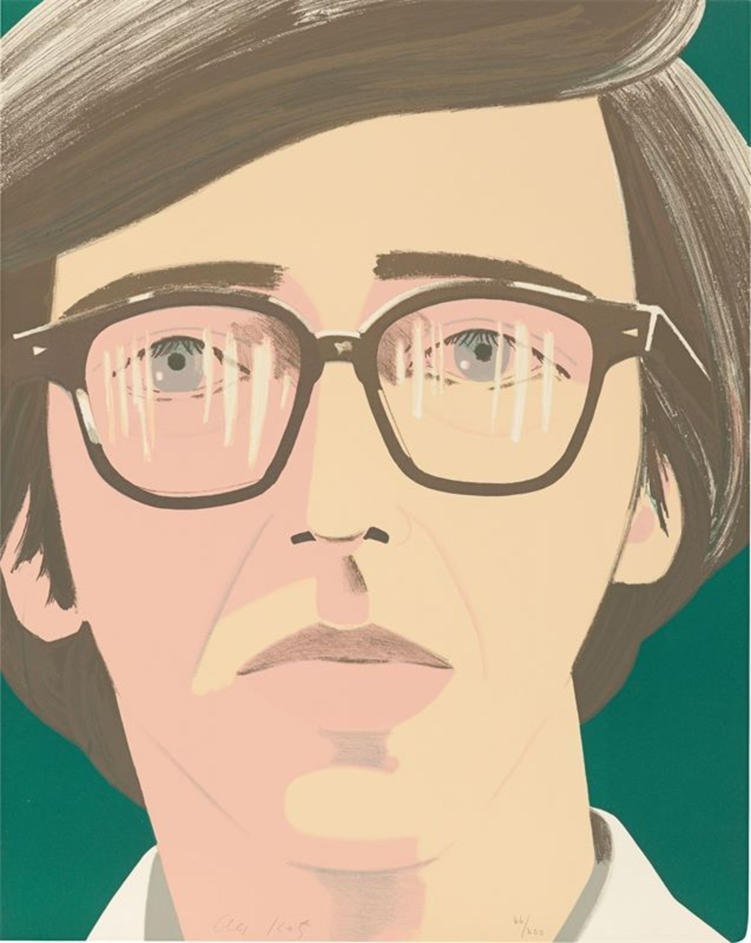 Alex Katz (New York 1927 – lebt in New York)„Portrait of a Poet: Kenneth Koch“.