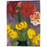 Emil Nolde (Nolde 1867 – 1956 Seebüll)„Amaryllisblüten und gelbe Blumen (Winterlinge)“. Um 1935/