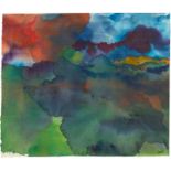 Emil Nolde (Nolde 1867 – 1956 Seebüll)„Bewegte See“. Um 1930Aquarell auf Papier. 29,8 × 35,2 cm ( 11