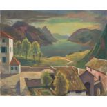 Karl Hofer (Karlsruhe 1878 – 1955 Berlin)„Montagnola (Tessin)“. Um 1930Öl auf Leinwand. 80,5 × 100,7