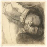 Käthe Kollwitz (Königsberg 1867 – 1945 Moritzburg)„Tod, Frau und Kind“. 1910Radierung, Kaltnadel,