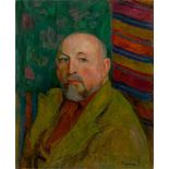 Hans Purrmann (Speyer 1880 – 1966 Basel)„Selbstbildnis“. 1952Öl auf Leinwand. 73 × 60 cm ( 28 ¾ × 23
