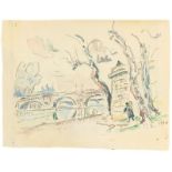 Paul Signac (1863 – Paris – 1935)Paris, la Seine, le Pont Neuf. 1930Aquarell auf Papier, auf
