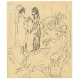 Ernst Ludwig Kirchner (Aschaffenburg 1880 – 1938 Davos)Besuchsszene im Atelier. Um 1912/
