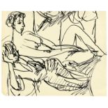 Ernst Ludwig Kirchner (Aschaffenburg 1880 – 1938 Davos)Ruhendes Paar. Um 1910Tuschfeder auf