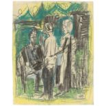 Ernst Ludwig Kirchner (Aschaffenburg 1880 – 1938 Davos)Figurengruppe. Um 1923/24Farbkreiden auf