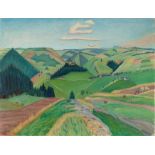 Gabriele Münter (Berlin 1877 – 1962 Murnau)„Lauensteiner Land“. 1927Öl auf Leinwand. 55,5 × 72,3