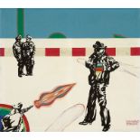 Uwe Lausen (Stuttgart 1941 – 1970 Beilstein)„Kill the colour“. 1967Dispersion auf Leinwand. 100 ×