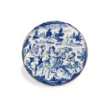 ALZATA IN MAIOLICA BIANCA E BLU, FORNACE LIGURE, XVIII SECOLO