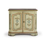 CREDENZA IN LEGNO LACCATO E DIPINTO