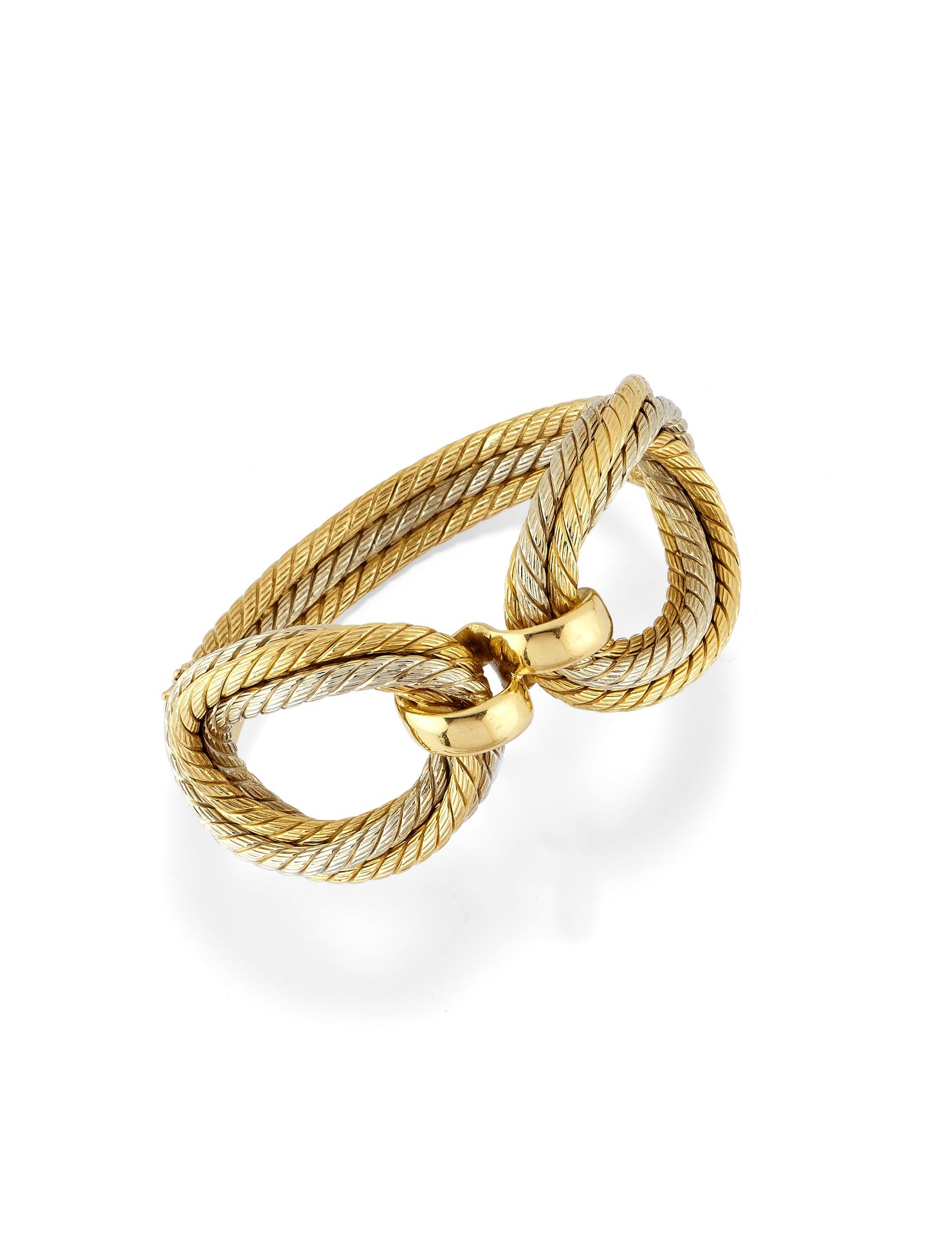 BRACCIALE RIGIDO IN ORO BICOLORE, CARLO WEINGRILL