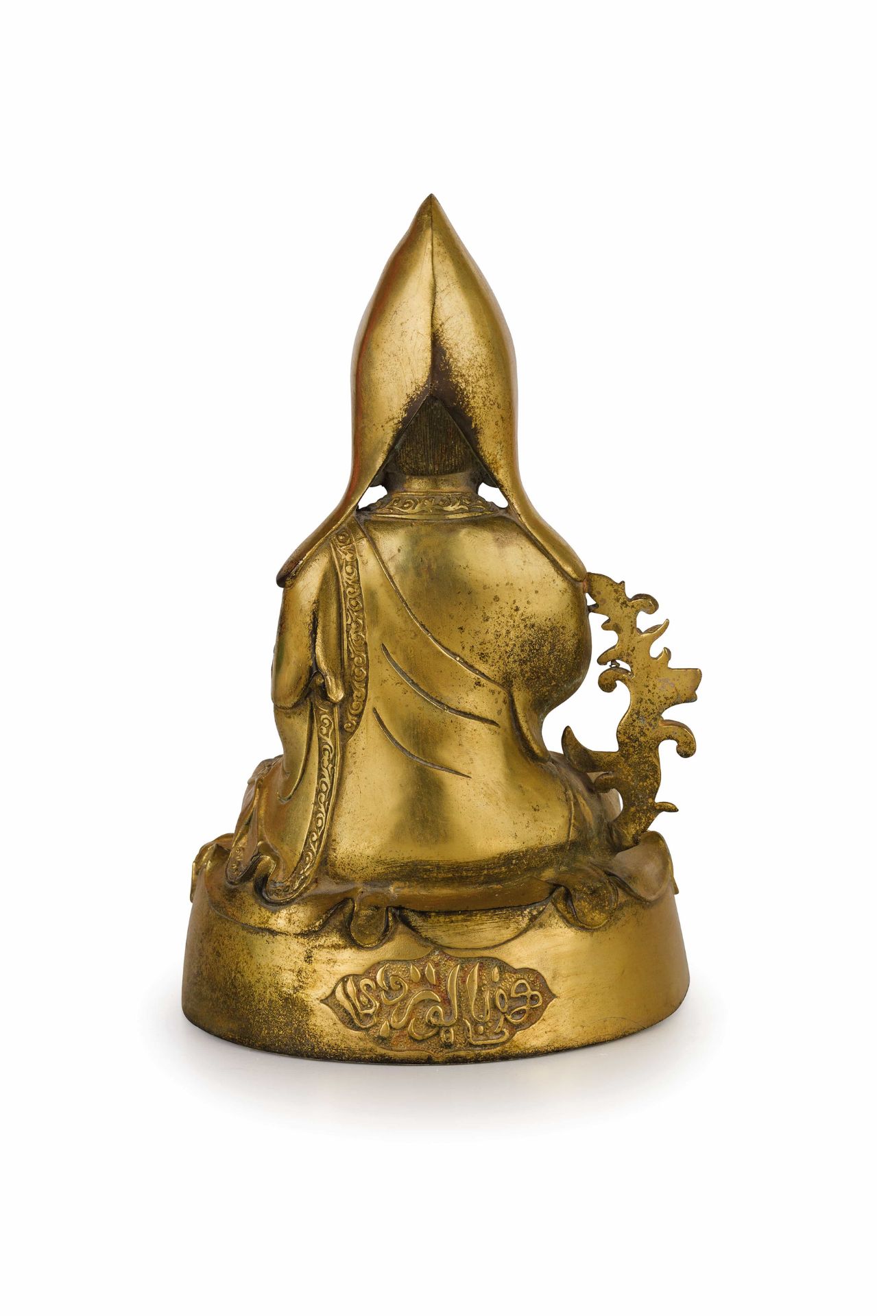 FIGURA DI LAMA SEDUTO IN BRONZO DORATO, CINA, XIX SECOLO - Image 2 of 3