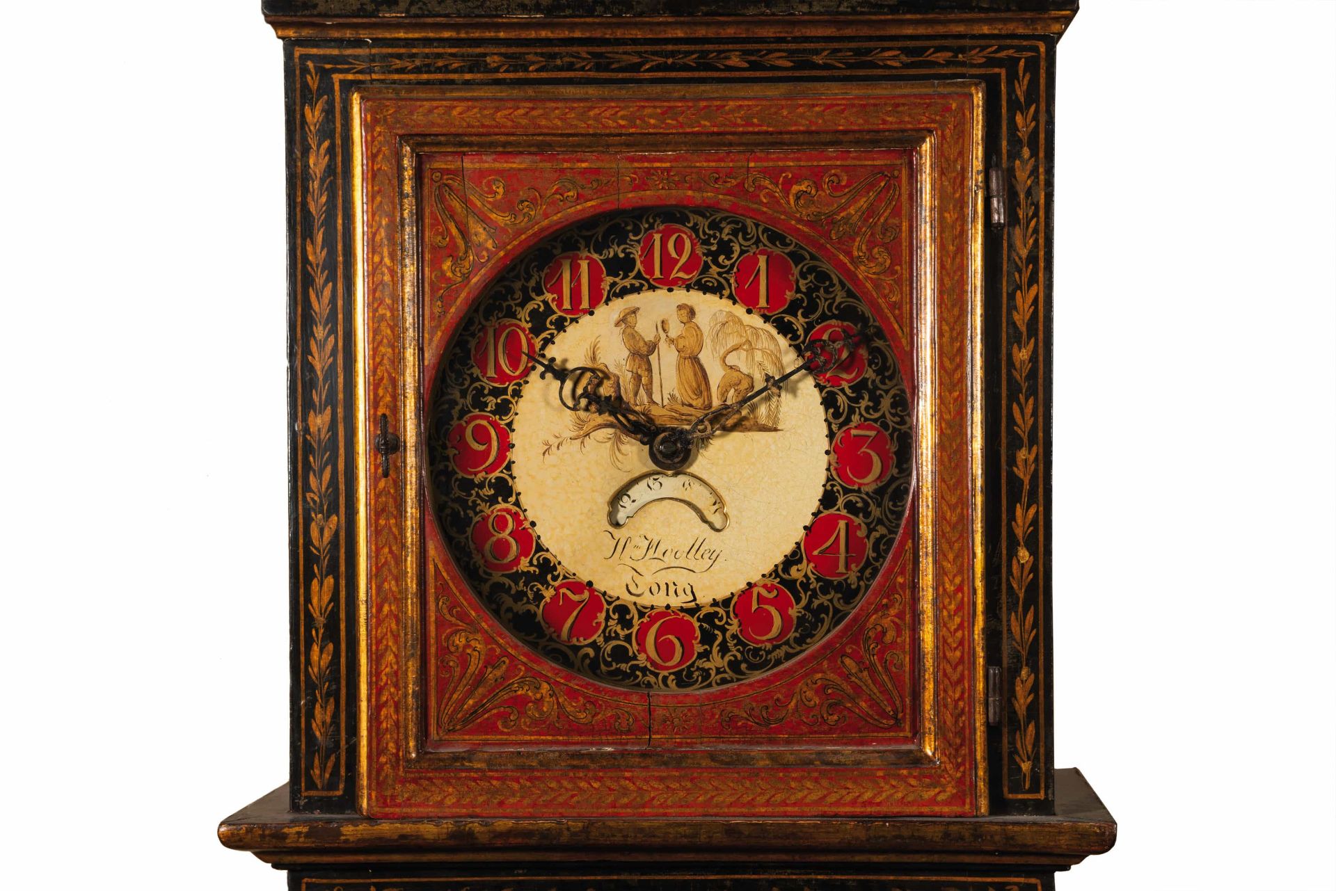 OROLOGIO A TORRE IN LEGNO LACCATO, XIX SECOLO - Image 4 of 4