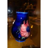 Moorcroft vase with paper label A/F CONDITION REPORT: Chip to foot rim.