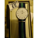 New boxed Daniel Wellington stainless steel wristwatch in stainless steel case