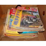 Box of vintage motorcycle magazines