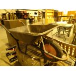 Large metal garden wheelbarrow