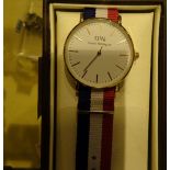 New boxed Daniel Wellington wristwatch in rose gold case